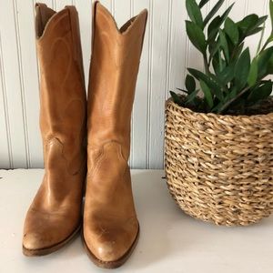 Vintage Women’s Cowboy Boots - Tan Size 6